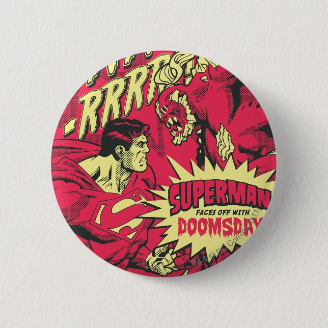 Superman 38 6 cm round badge (Front)