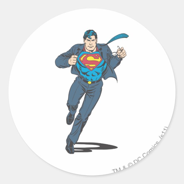 Superman 48 classic round sticker (Front)