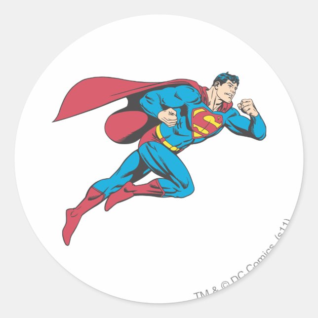 Superman 64 classic round sticker (Front)