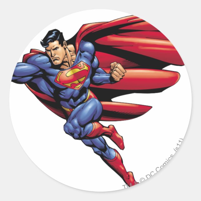 Superman 73 classic round sticker (Front)