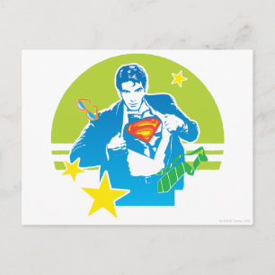 Superman 80's Style Postcard