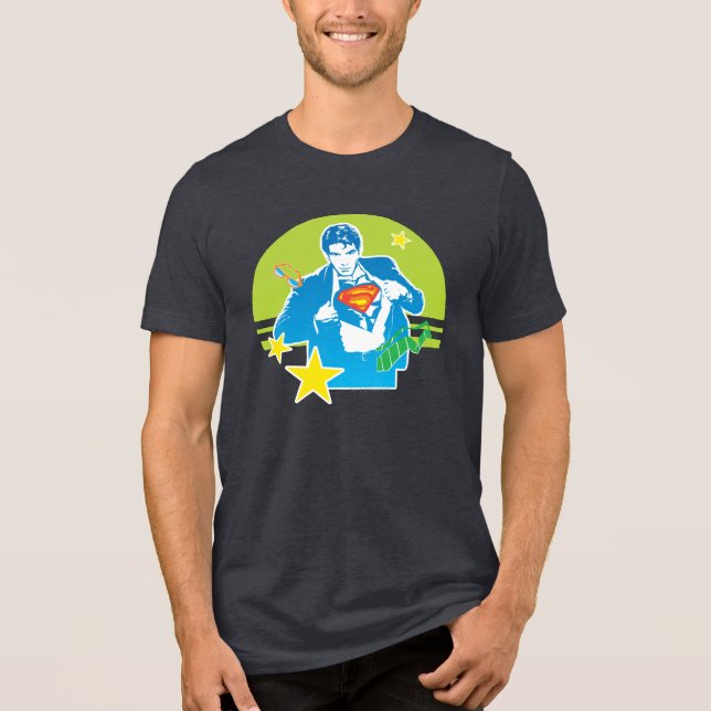 Superman 80's Style Tri-Blend Shirt (Front)