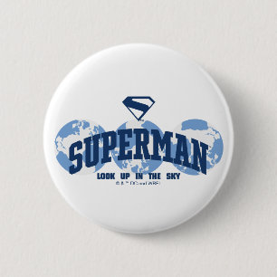 Superman Across the Globe 6 Cm Round Badge