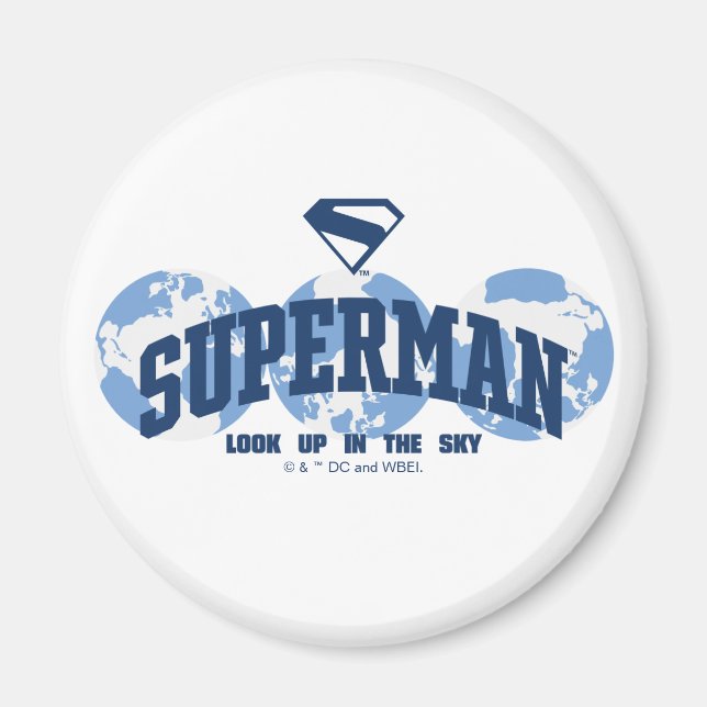 Superman Across the Globe Magnet (Front)
