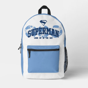 Superman Across the Globe Printed Backpack