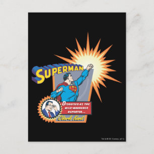 Superman and Clark Kent Postcard