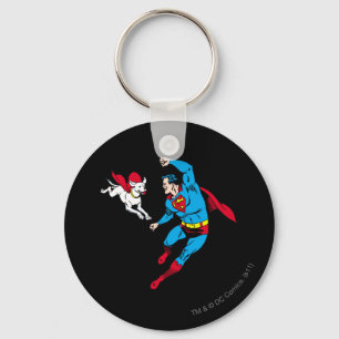 Superman and Krypto 2 Key Ring