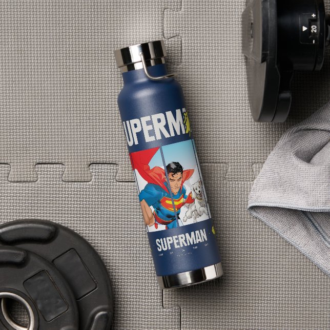 Superman and Krypto Take Flight Water Bottle (Gym)