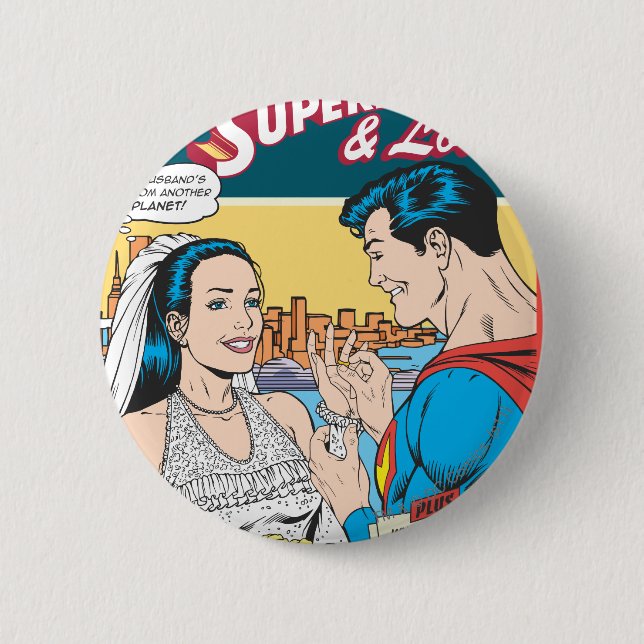 Superman and Lois Comic 6 Cm Round Badge (Front)