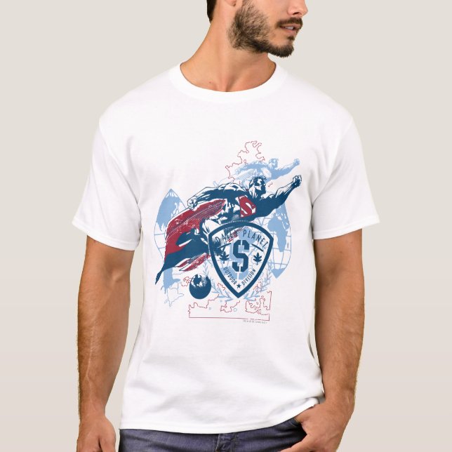 Superman and Map T-Shirt (Front)