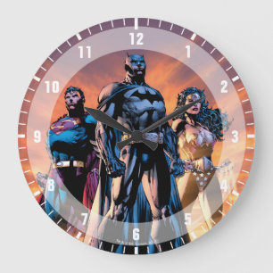 Superman, Batman, & Wonder Woman Trinity Large Clock