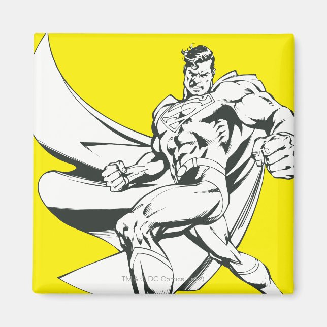 Superman Black and White 2 Magnet (Front)