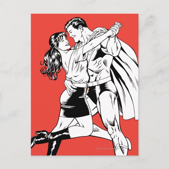 Superman Black and White 4 Postcard (Front)