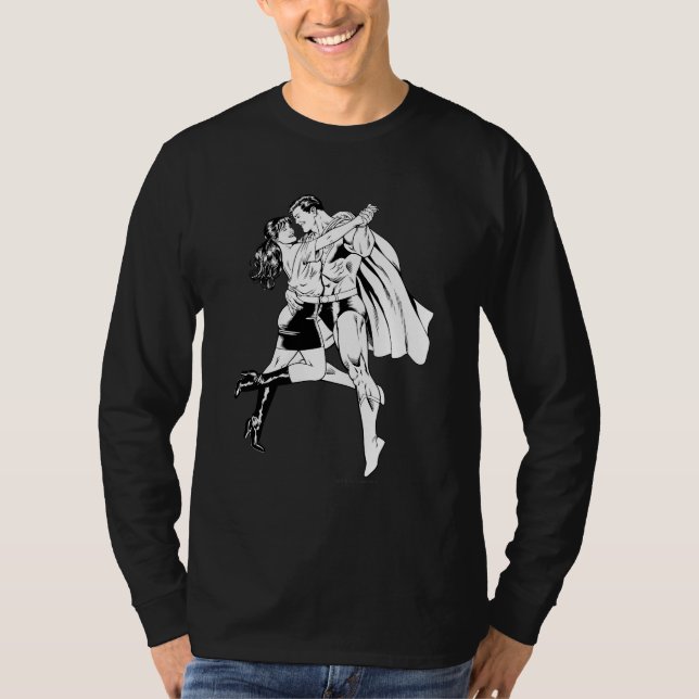 Superman Black and White 4 T-Shirt (Front)