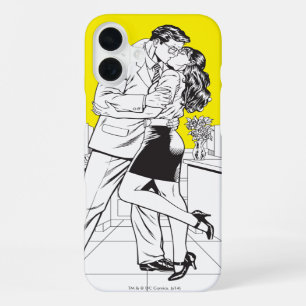 Superman Black and White 5 iPhone 16 Plus Case