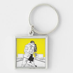 Superman Black and White 5 Key Ring