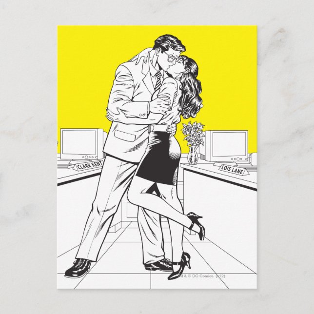 Superman Black and White 5 Postcard (Front)