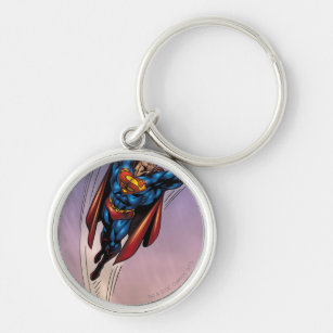 Superman both arms raised key ring