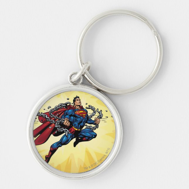 Superman breaks chains key ring (Front)