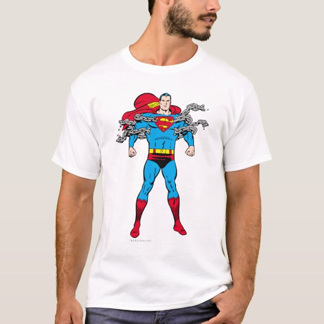 Superman Breaks Chains T-Shirt (Front)