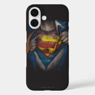 Superman   Chest Reveal Sketch Colourized iPhone 16 Case