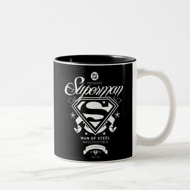 Superman Coat of Arms Two-Tone Coffee Mug (Right)