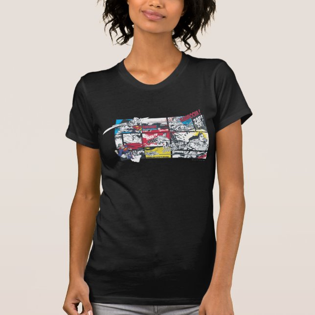 Superman Comic Book Collage T-Shirt (Front)