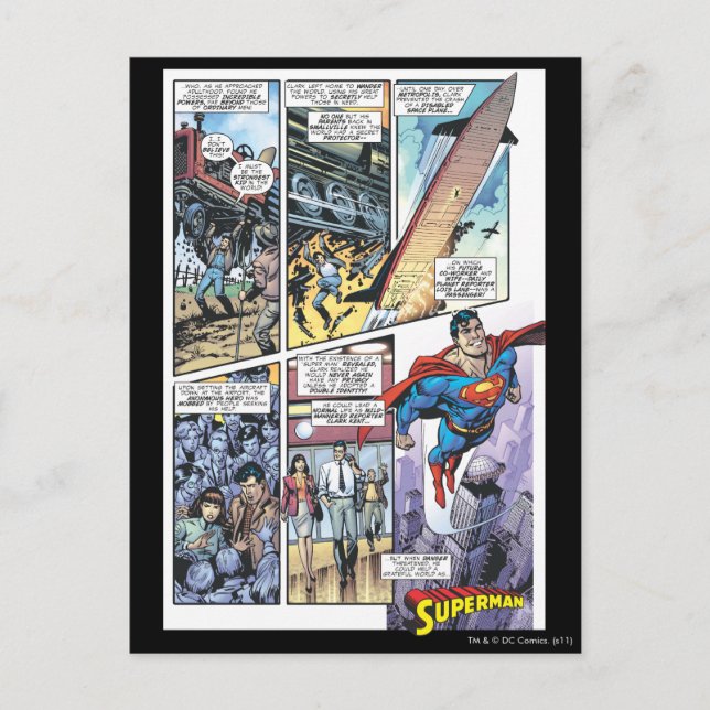Superman Comic Panel - Clark's Origins 2 Postcard (Front)
