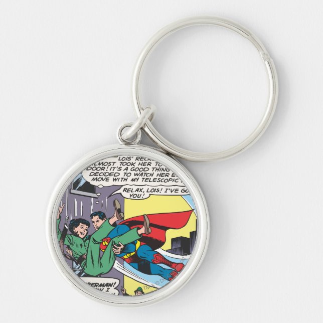 Superman Comic Panel - Lois An Instant Later Key Ring (Front)