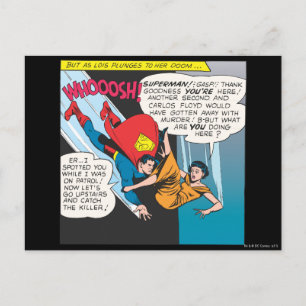 Superman Comic Panel - Lois Plunges Postcard