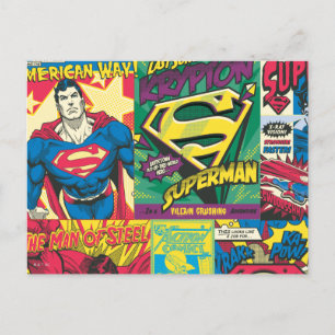 Superman Comic Panels Postcard