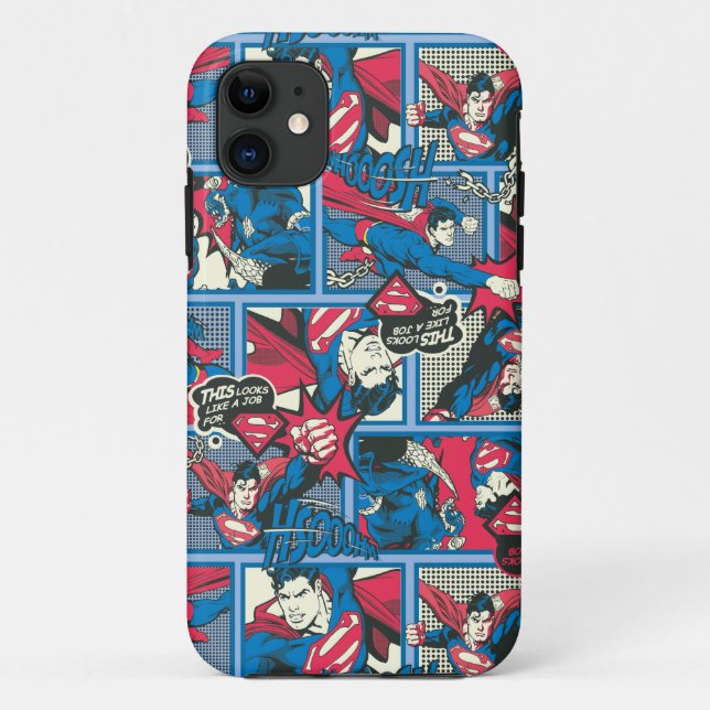 Superman Comic Pattern Case-Mate iPhone Case (Back)