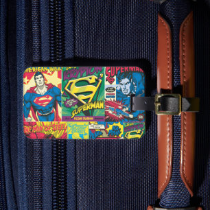 Superman Comic Strip Luggage Tag