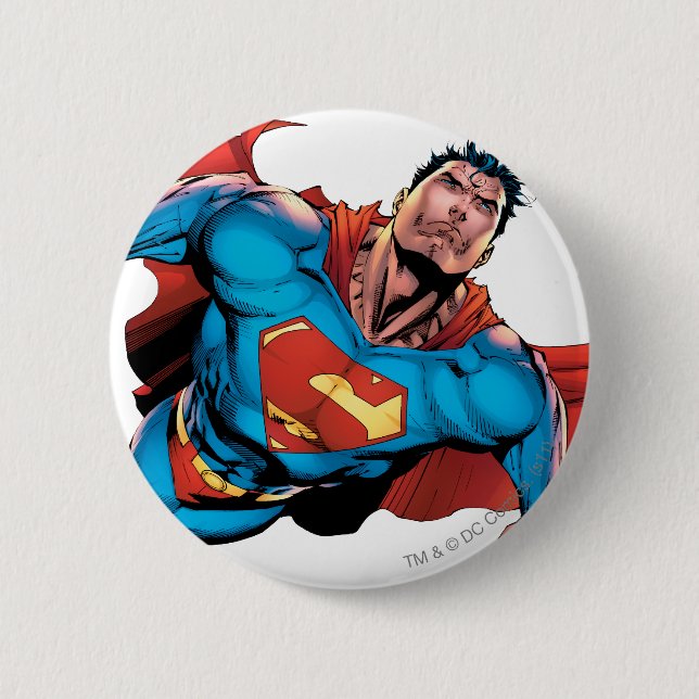 Superman Comic Style 6 Cm Round Badge (Front)