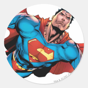 Superman Comic Style Classic Round Sticker