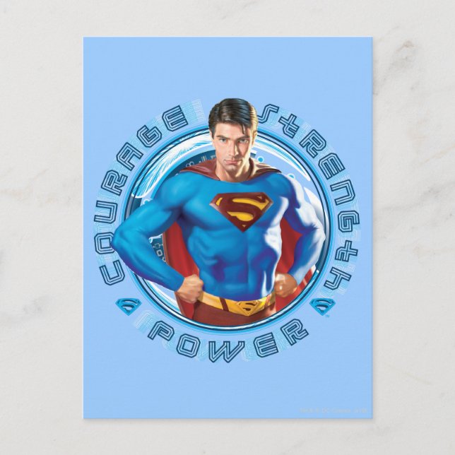 Superman Courage Strength Power Postcard (Front)