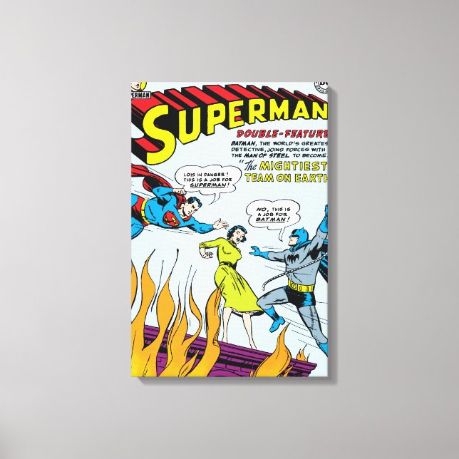 Superman (Double-Feature with Batman) Canvas Print (Front)