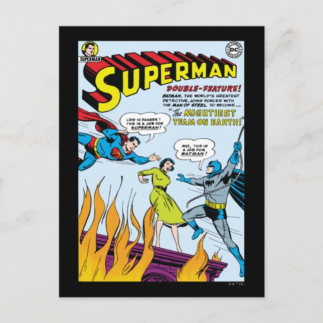 Superman (Double-Feature with Batman) Postcard (Front)