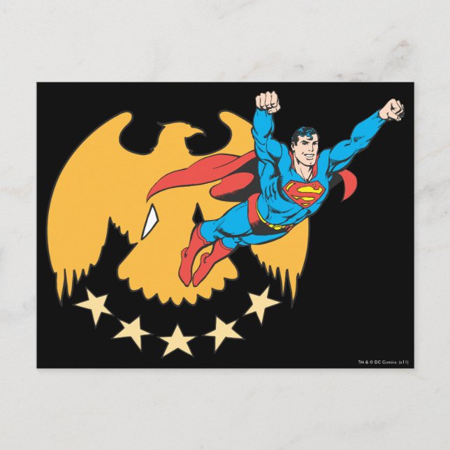 Superman & Eagle Postcard (Front)
