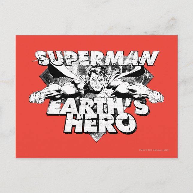Superman Earth's Hero Postcard (Front)