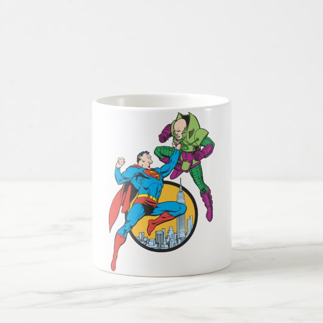 Superman Fights Lex Luthor Coffee Mug (Center)