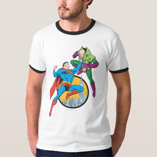Superman Fights Lex Luthor T-Shirt (Front)