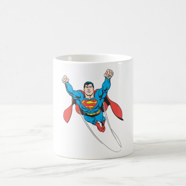 Superman Flies Forward Coffee Mug (Center)