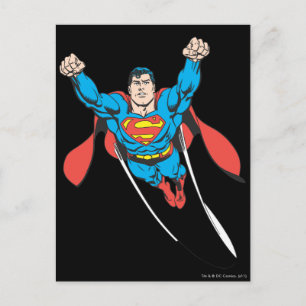 Superman Flies Forward Postcard