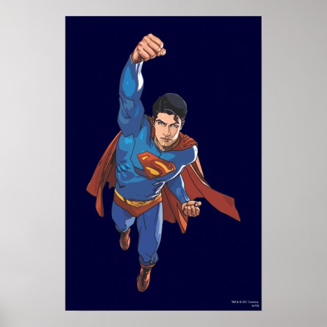 Superman Flying Forward Poster (Front)