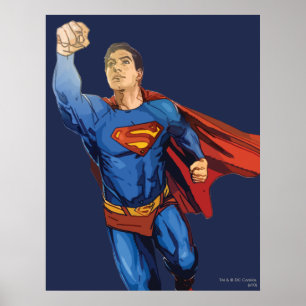 Superman Flying Left Poster