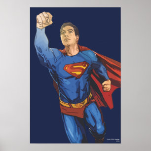 Superman Flying Left Poster