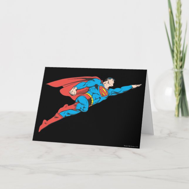 Superman Flying Right Card (Front)