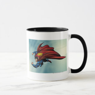 Superman flys with cape mug
