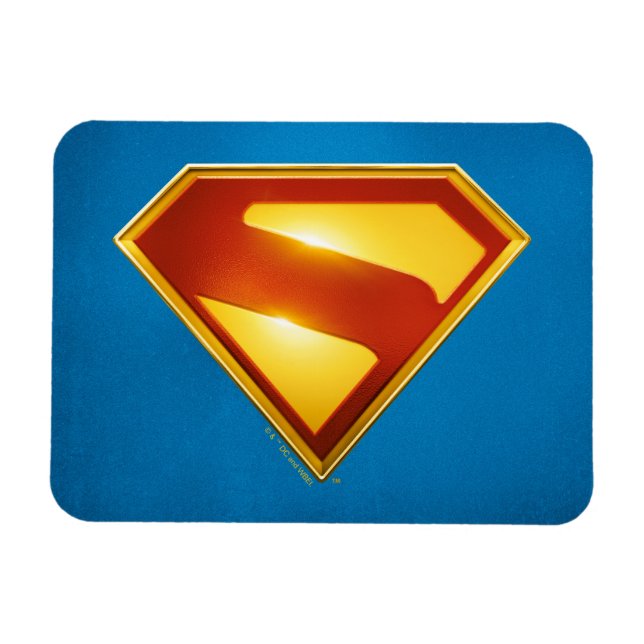 Superman Golden S Shield Brilliance Magnet (Horizontal)